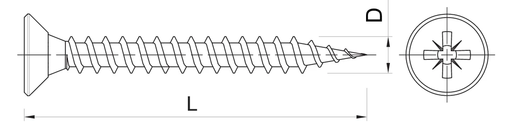 Rawlplug Kaištis 4ALL FI08 Z WKR.5,0X60 /OPAK=50SZT/