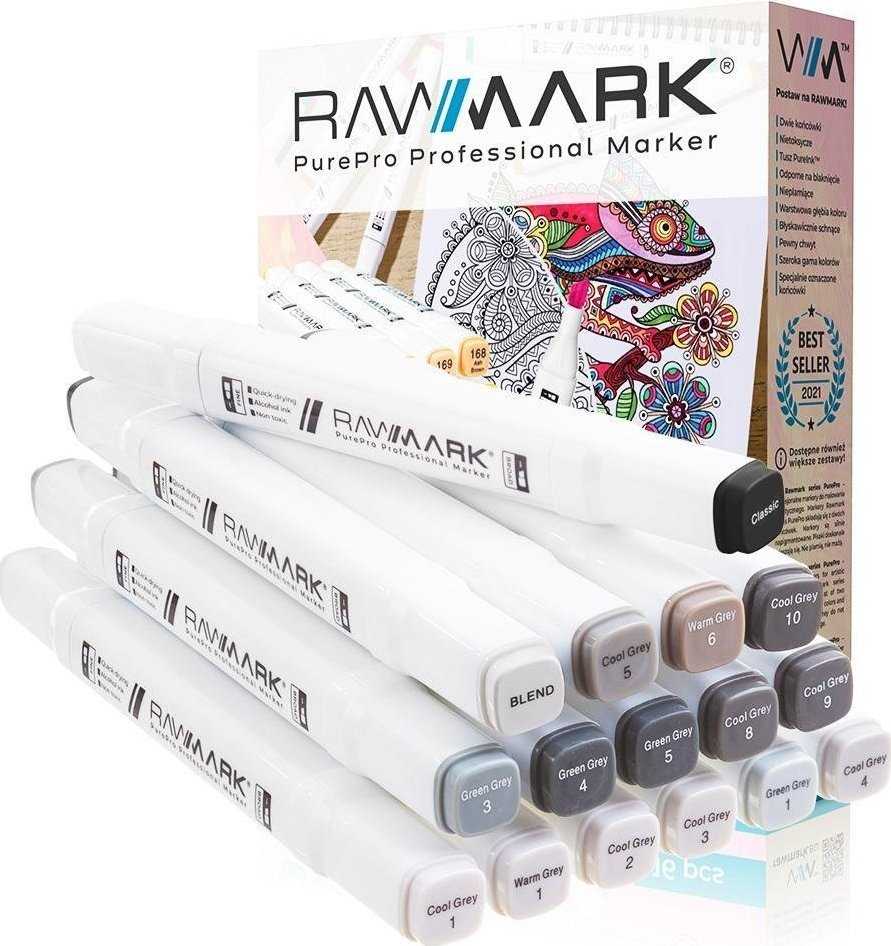 iniai žymekliai purePro 16 pilkų tonų - Rawmark