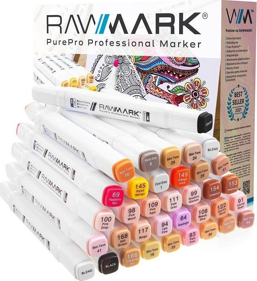 PurePro iniai žymekliai 36 spalvos Portretas - Rawmark
