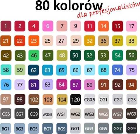 "PurePro" io žymekliai 80 spalvų + dėklas - Rawmark