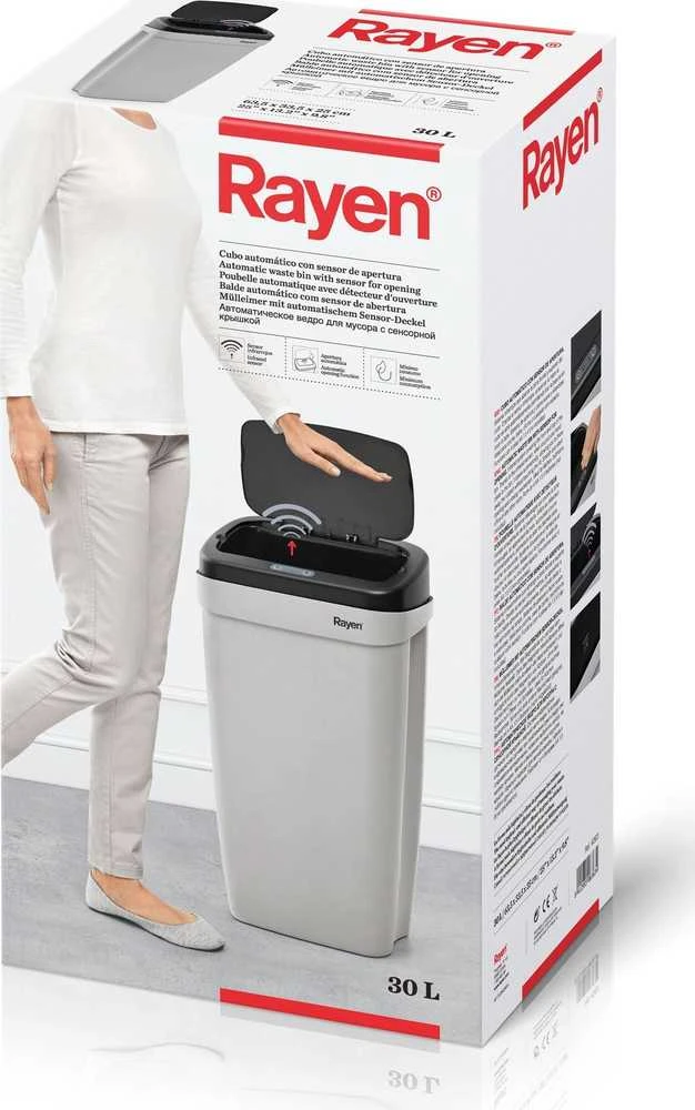 RYE RAYEN Šiukšlių dėžė su atidarymo jutikliu