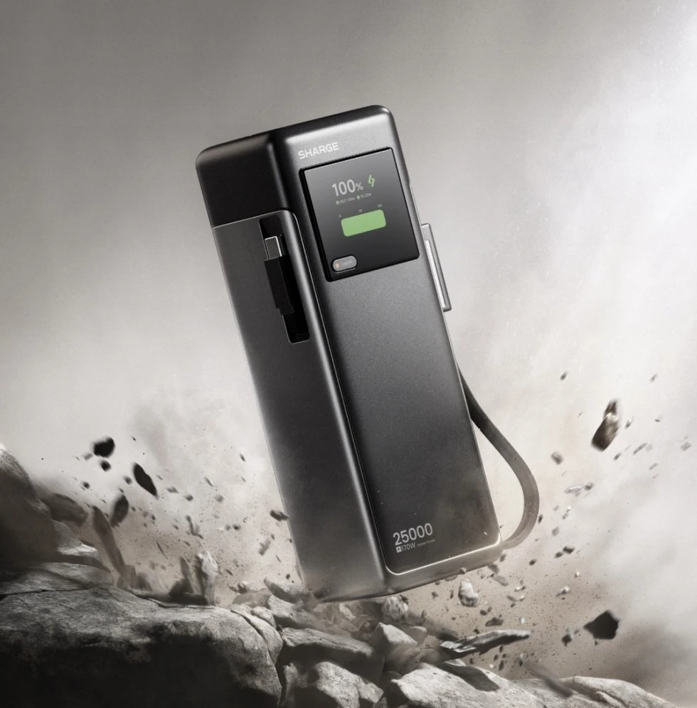 Rayovac SHARGE HyperTower 170 Powerbank, 25,000mAh, 170W, 4-in-1 - juodas (YDD-SG-170-YDCC-HEI)
