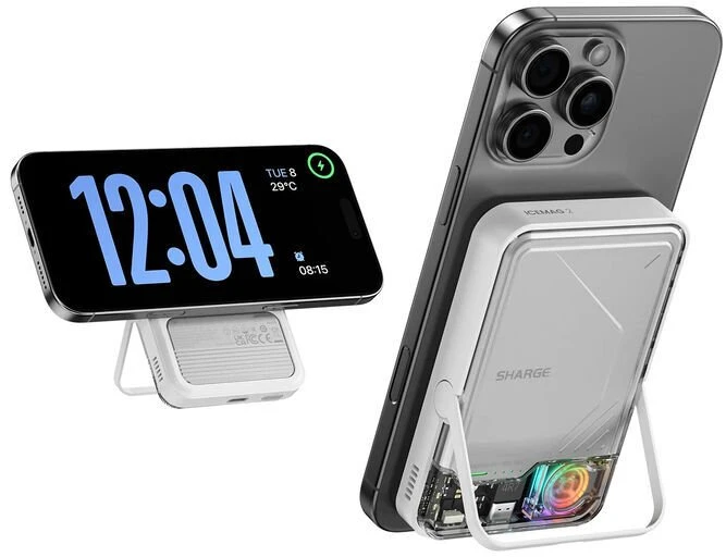 Rayovac SHARGE ICEMAG 2 Powerbank, 10,000mAh, 15W Qi2, 30W USB-C - transparent (YDD-SG-JF2CX-BAI)