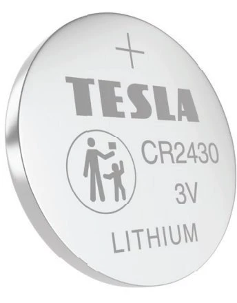 Tesla 3V ličio baterija CR2430 su saugos ženklu