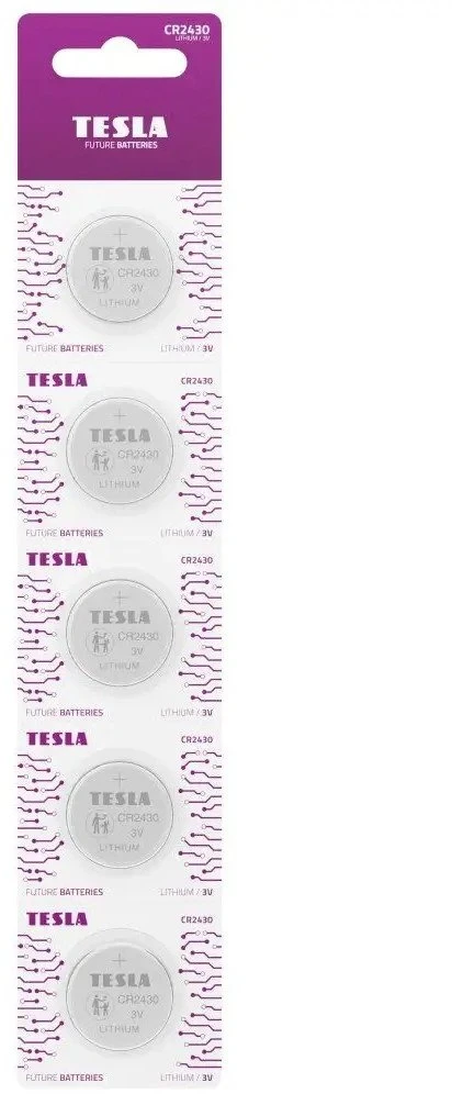 Tesla CR2430 3V monetos tipo baterijų pakuotė