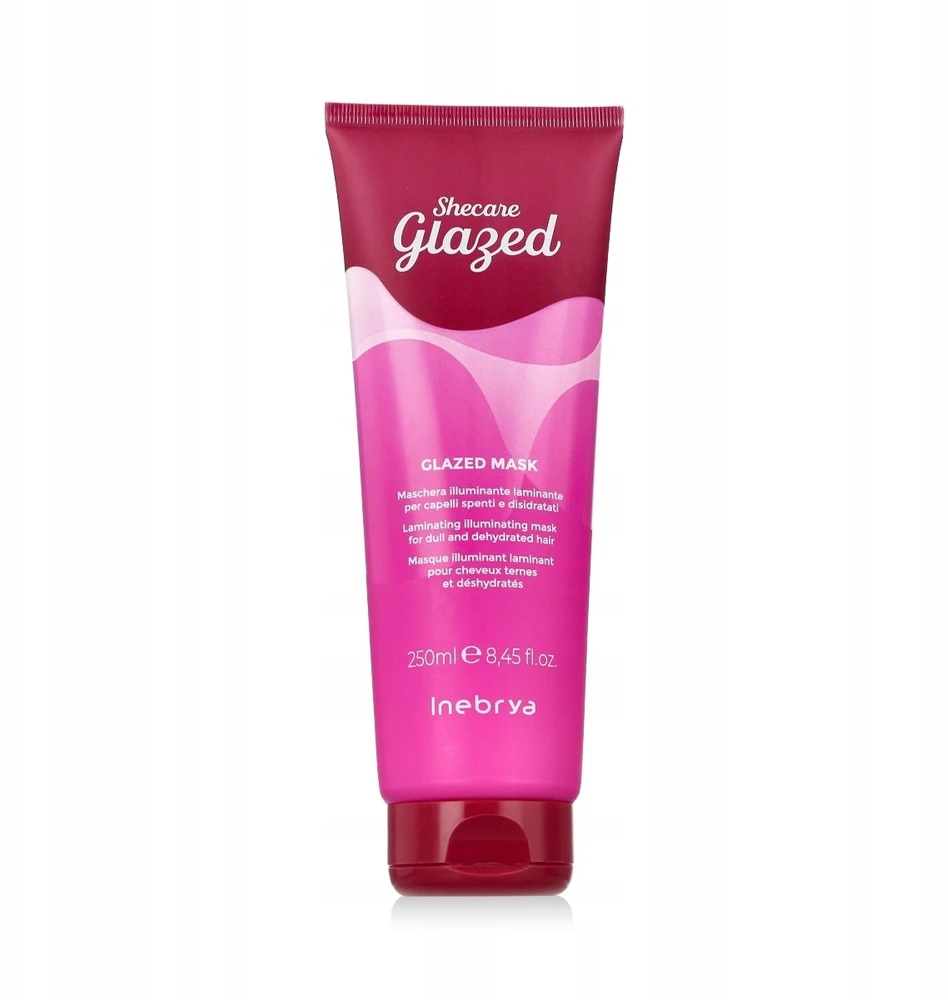 Inebrya SheCare Glazed Illuminating Laminating Mask kaukė blankiems ir sausiems plaukams, 250 ml