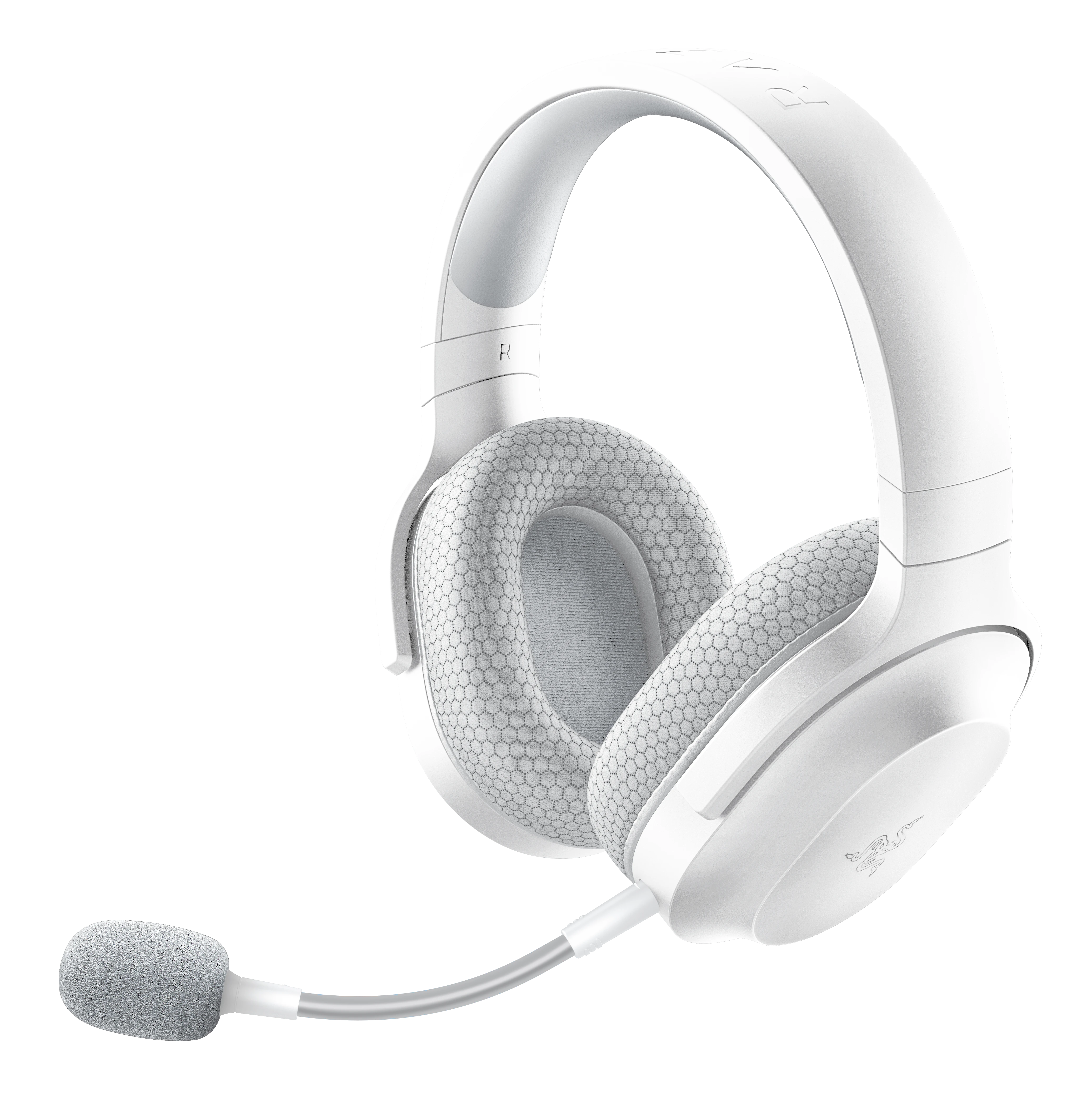 Belaidės žaidimų ausinės Razer Barracuda X Mercury, baltos spalvos