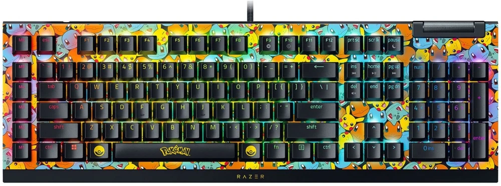 Razer | BlackWidow V4 X | Mechaninė klaviatūra žaidimams | su laidu | US | Žalias Mechaninė Switches | Pokémon Edition | Chroma RGB