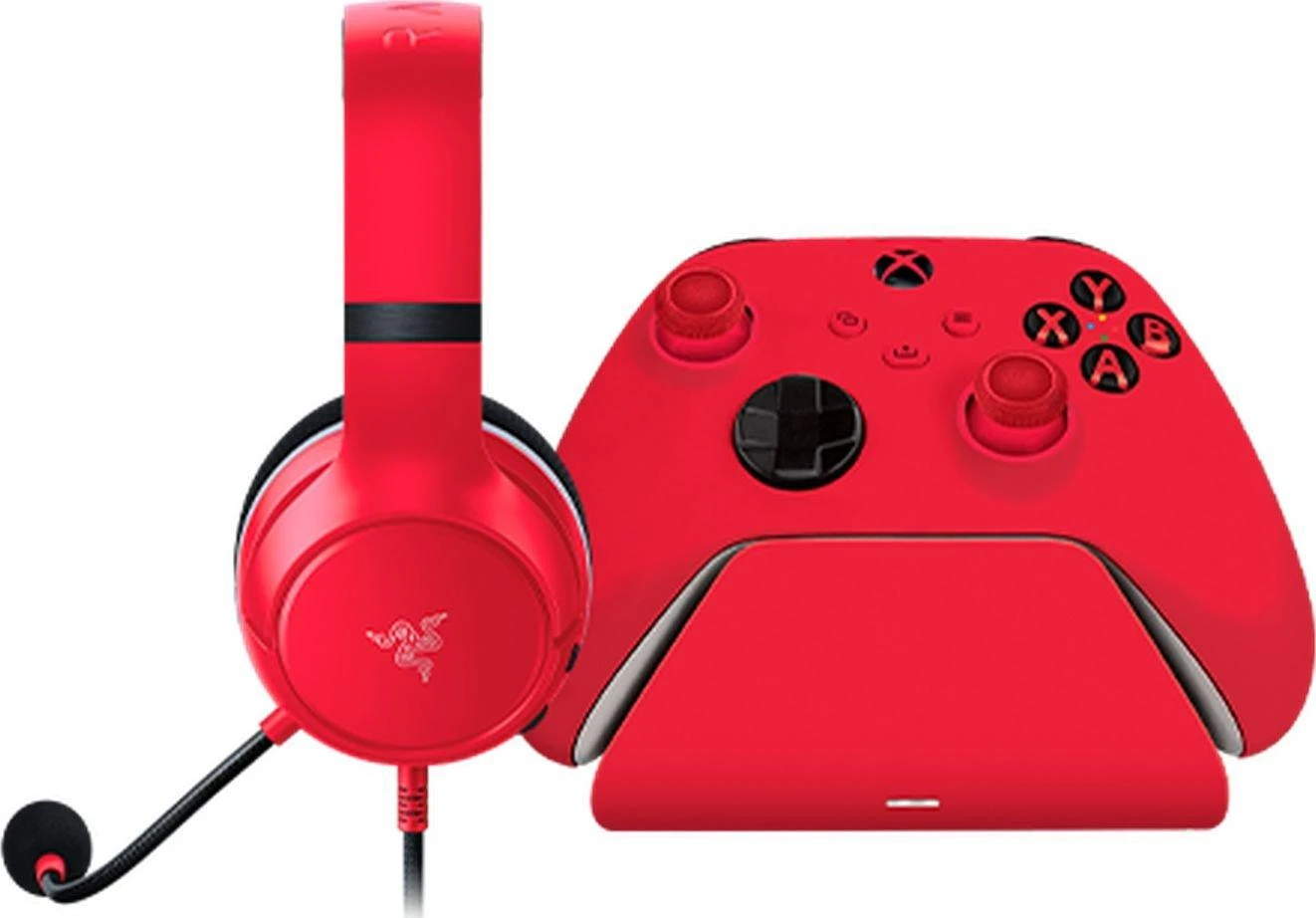 Razer | Ausinės Žaidimams Kaira X ir Charging Stovas skirta XBOX Controller Duo Bundle | su laidu | Over-Ear