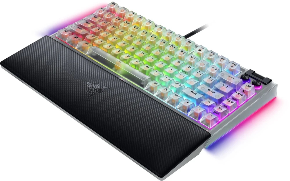 Razer Hot-swappable Mechaninė klaviatūra žaidimams | BlackWidow V4 75% | Klaviatūra žaidimams | su laidu | US | Razer Mechaninė Switches (Tactile) | Phantom Baltas Edition