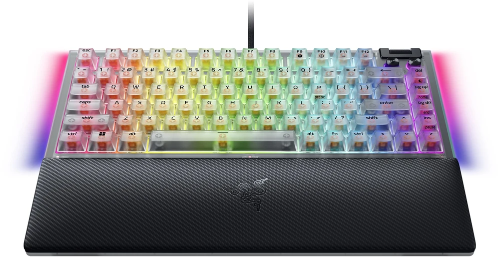 Razer Hot-swappable Mechaninė klaviatūra žaidimams | BlackWidow V4 75% | Klaviatūra žaidimams | su laidu | US | Razer Mechaninė Switches (Tactile) | Phantom Baltas Edition
