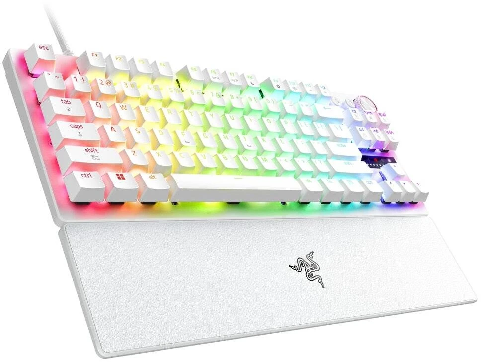 Razer Huntsman V3 Pro Tenkeyless 8KHz | Klaviatūra žaidimams | su laidu | US | Razer Analog Optical Switch Gen-2 | Baltas