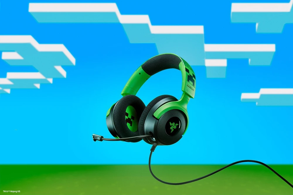 RAZER Kraken V4 X Laidinės žaidimų ausinės | Minecraft Edition | USB