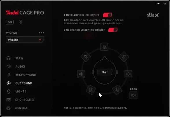 Teufel CAGE PRO belaidės Over-Ear bluetooth Ausinės Žaidimams night juodas