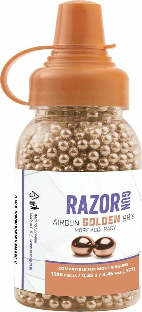 Steel 4,46 mm BB RazorGun Auksinio plieno rutuliuko šratai 1500 vnt.