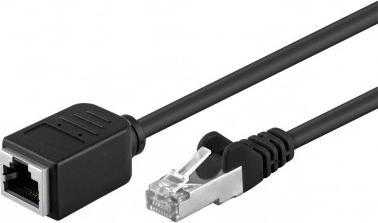 Wentronic Goobay LAN kabelis CAT 5E ilgintuvas, juodas, 1,5 m