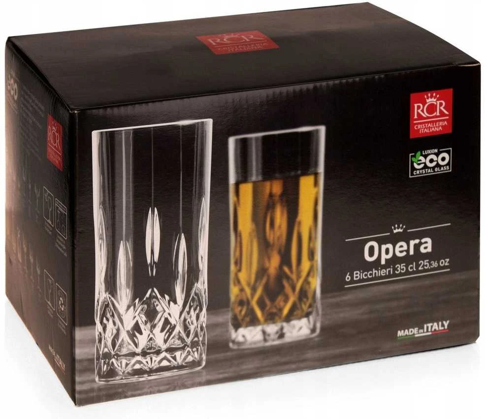 Stiklinės RCR OPERA, 350 ml, 6 vnt.