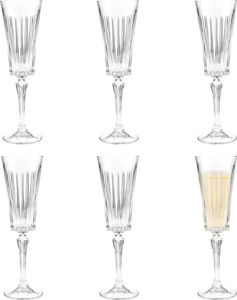 Šampano taurės RCR TIMELESS, 210 ml, 6 vnt.