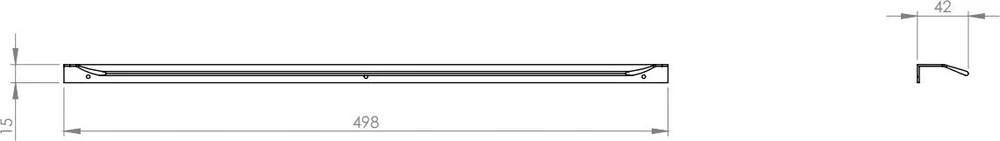 RE120500020040 / ELITAS / LOFTAI / CHROME RANKENĖ 50 1 vnt. (L-498/R-448) / 168842 /
