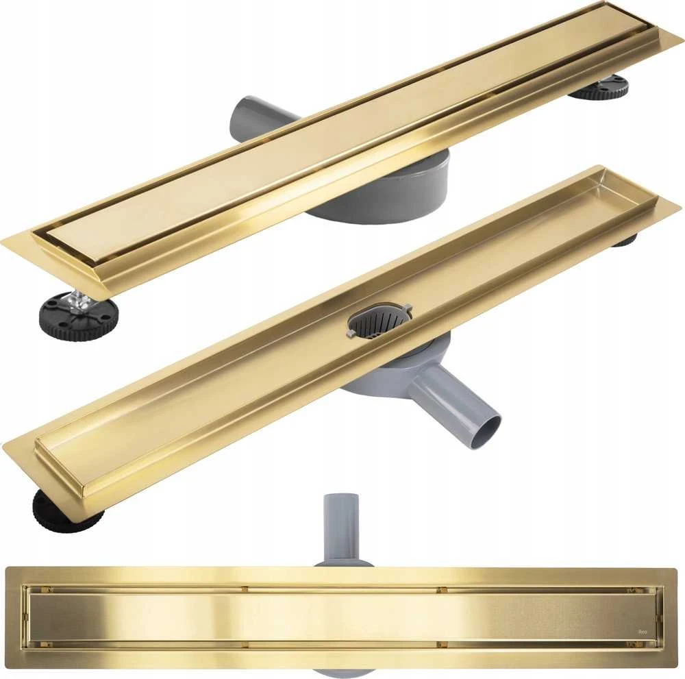REA Neox pro linijinis drenažas Šlifuoto aukso spalvos 70