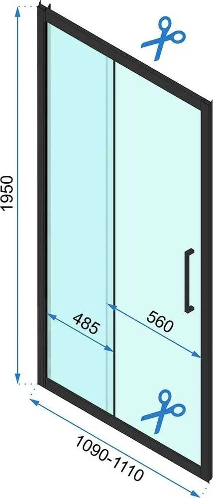 „Rea Rapid Slide 110“ chromuotos stumdomos dušo durys