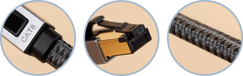 Reagle Reagle Płaski Kabelis Ethernet RJ45 Cat8 40Gbps 5m LAN