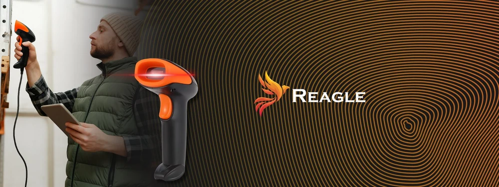 Reagle Belaidis brūkšninių kodų skaitytuvas 1D 2D QR EAN WiFi USB