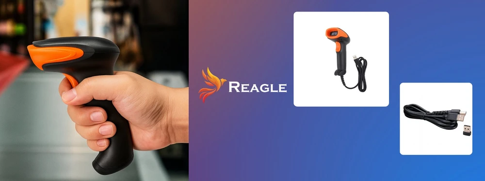 Reagle Belaidis brūkšninių kodų skaitytuvas 1D 2D QR EAN WiFi USB
