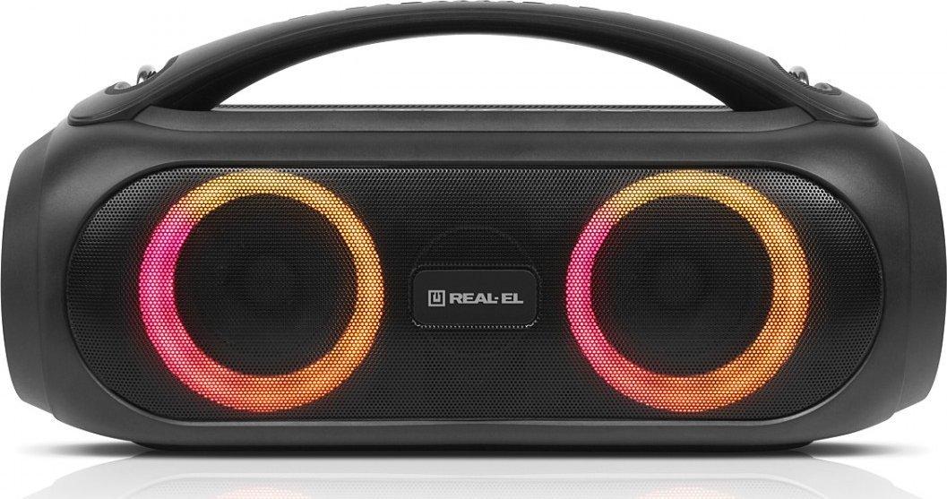 Kompiuterio kolonėlės Kolonėlės REAL-EL X-745 juodos spalvos, Bluetooth, nešiojami