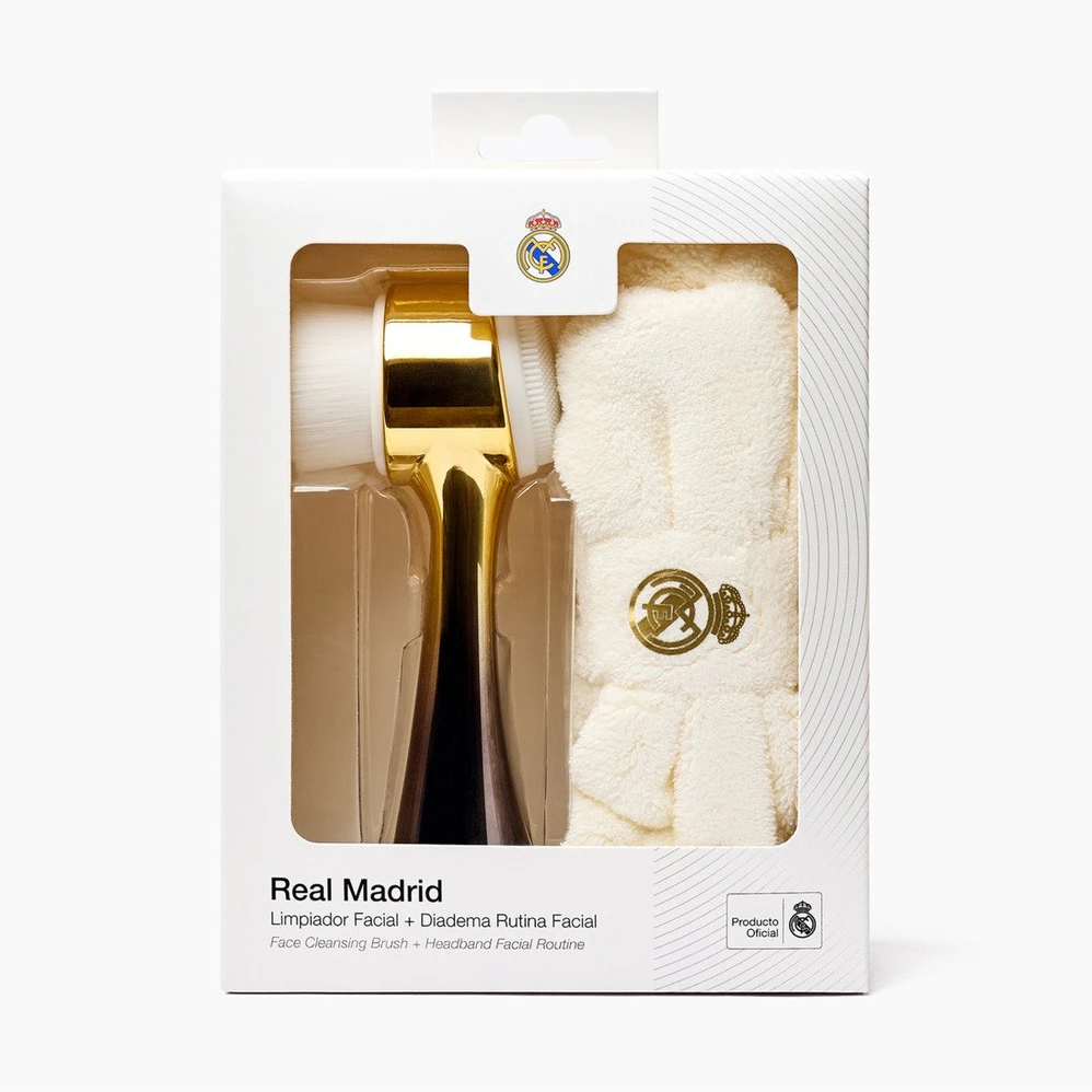 Real Madrid rinkinys: Real Madrid veido valymo priemonė + Real Madrid plaukų lankelis baltas