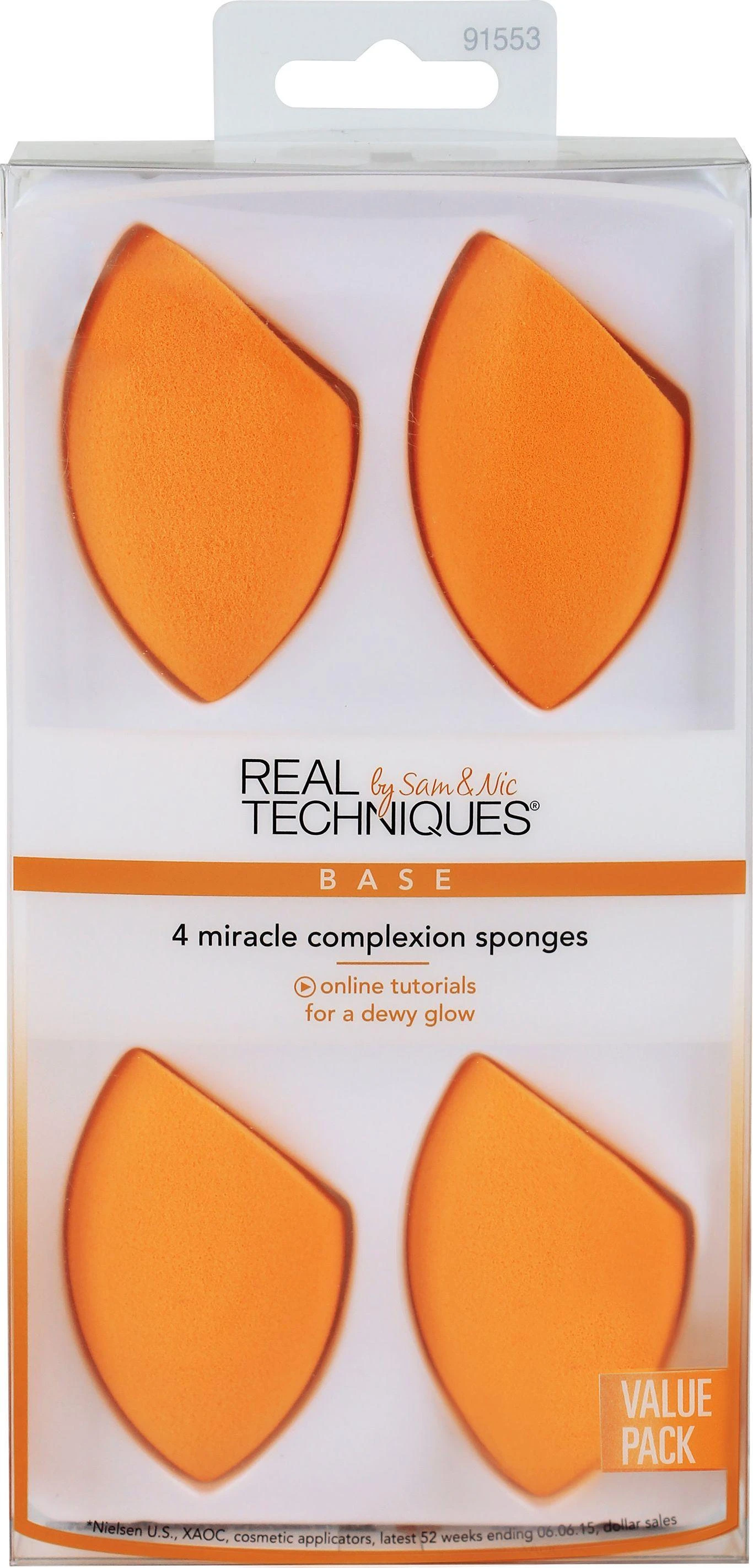 Real Techniques Miracle Complexion Sponge Applicator moterims, 4 vnt