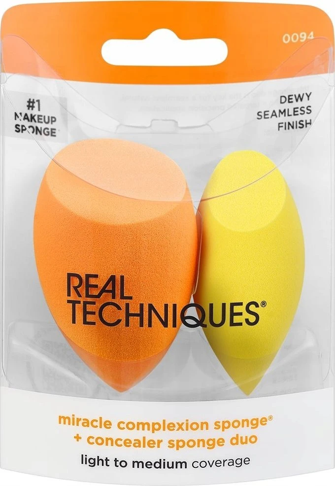 Real Techniques Miracle Complexion Sponge + Maskuoklis Sponge Duo aplikatorius