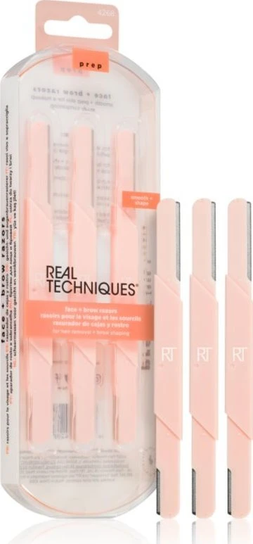 Real Techniques Prep Face + Brow Brazors Blakstienos Care moterims, 1 vnt