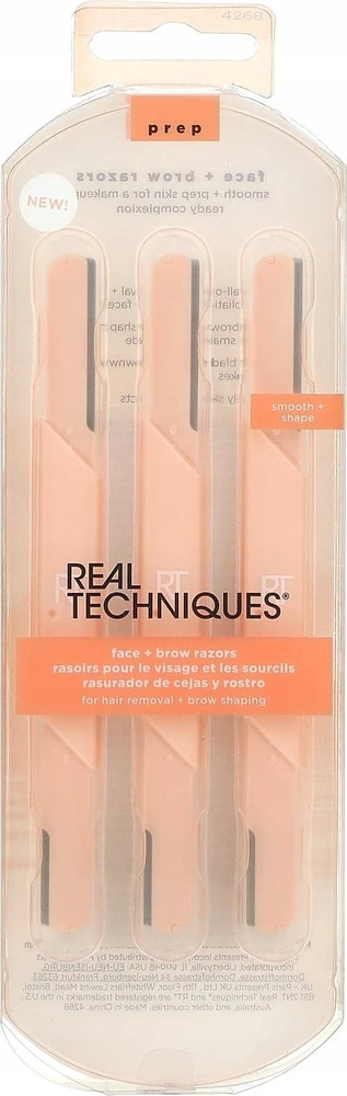 Real Techniques Prep Face + Brow Brazors Blakstienos Care moterims, 1 vnt