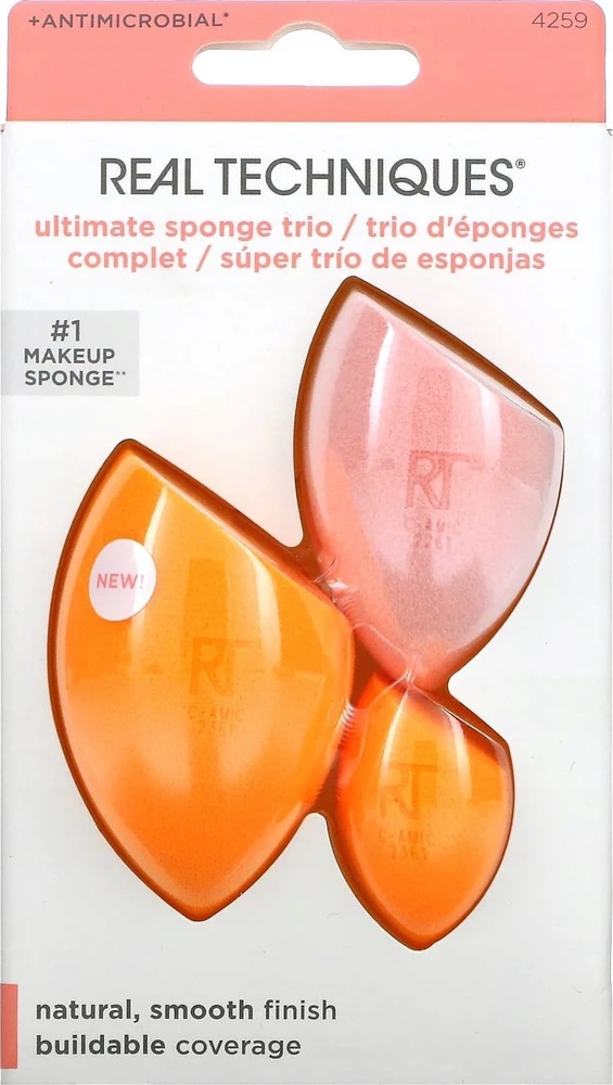 „Real Techniques“ – „Ultimate Sponge Trio“ oranžinė/rožinė