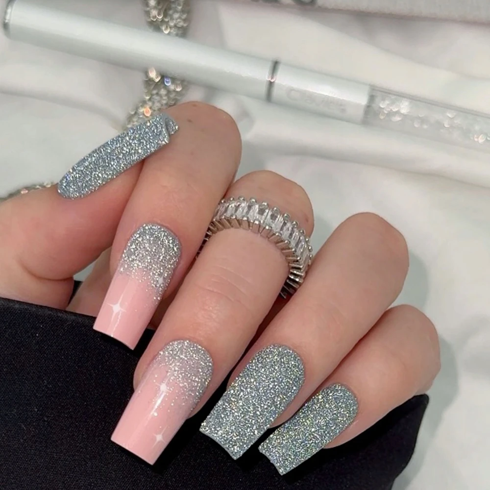 Realac Clavier Nailsology hibridinis nagų lakas su blizgučiais 124 Sea Life Mėlyna 8ml