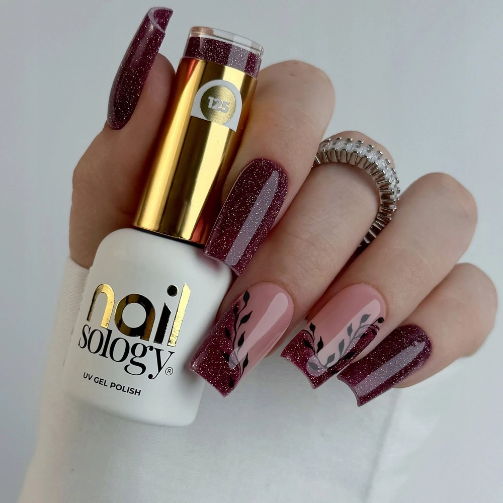 Realac Clavier Nailsology hibridinis lakas su glitter 125 End Rožinė 8ml