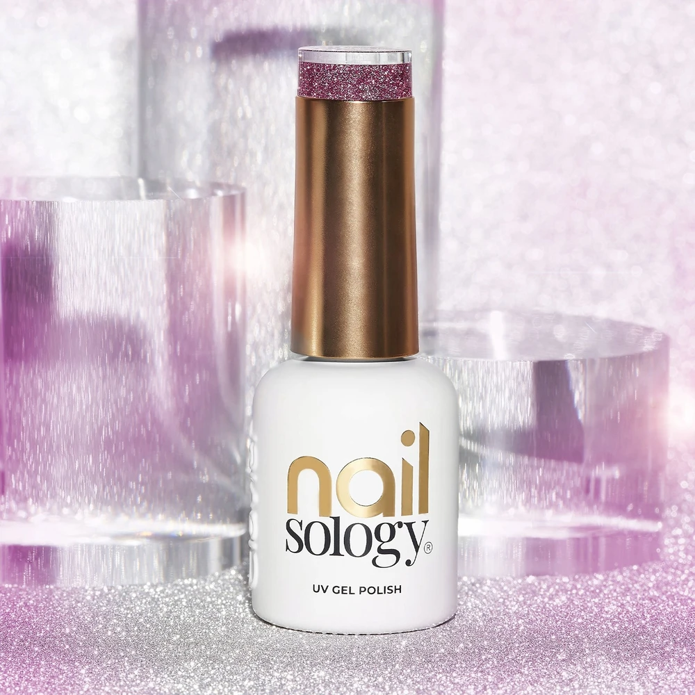 Realac Clavier Nailsology hibridinis lakas su glitter 125 End Rožinė 8ml