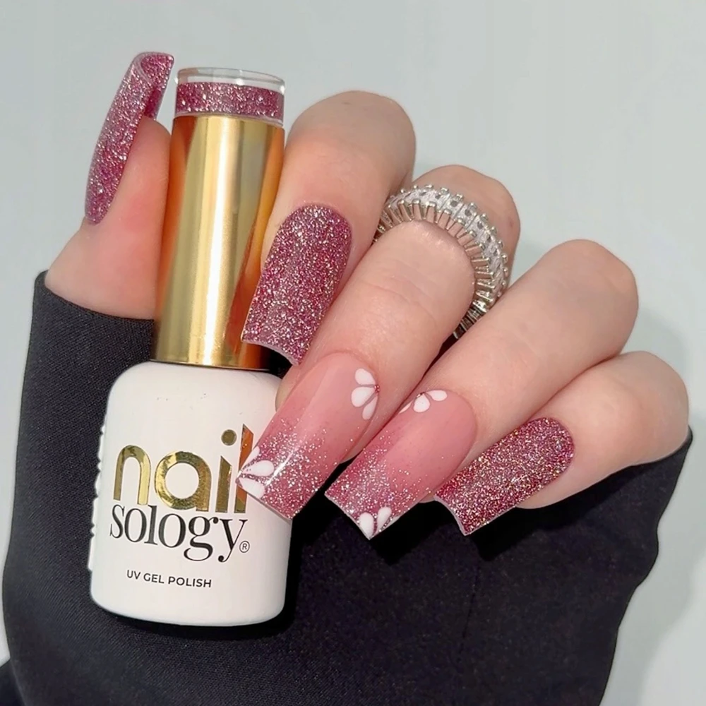 Realac Clavier Nailsology hibridinis nagų lakas su blizgučiais 126 Raudona Dress Moment 8ml