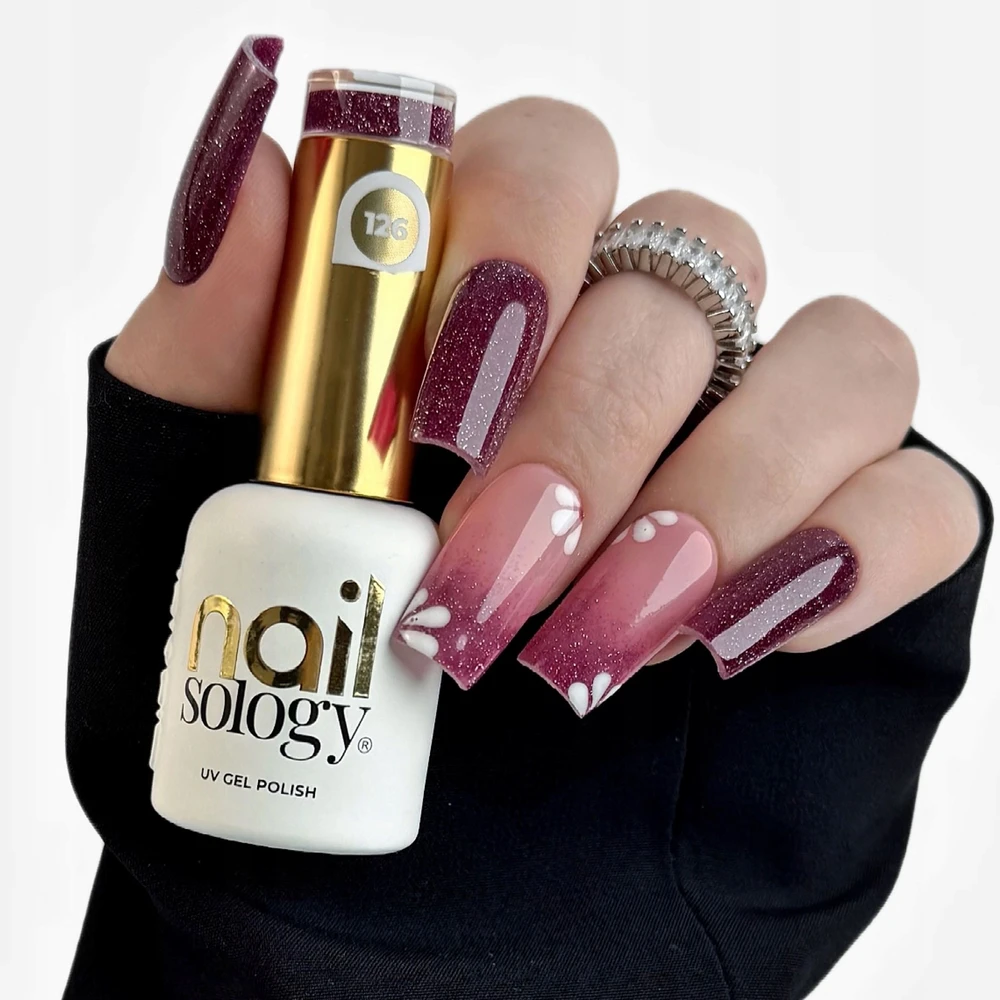 Realac Clavier Nailsology hibridinis nagų lakas su blizgučiais 126 Raudona Dress Moment 8ml