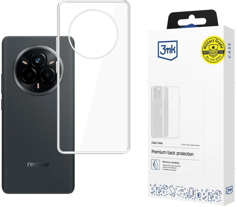 3mk skaidrus dėklas, skirtas Realme 14 Pro - permatomas
