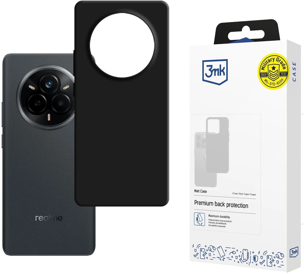 3mk matinis dėklas, skirtas Realme 14 Pro - Juodas