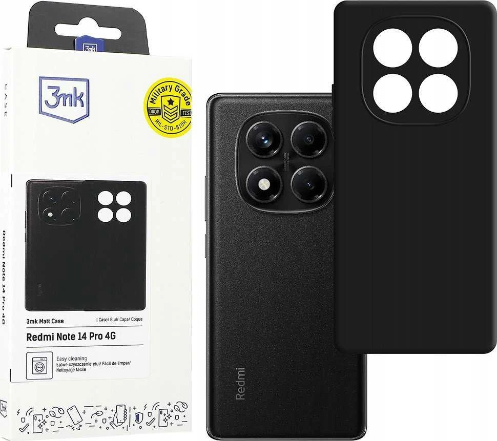 3mk matinis dėklas, skirtas Realme 14 Pro+ – juodas