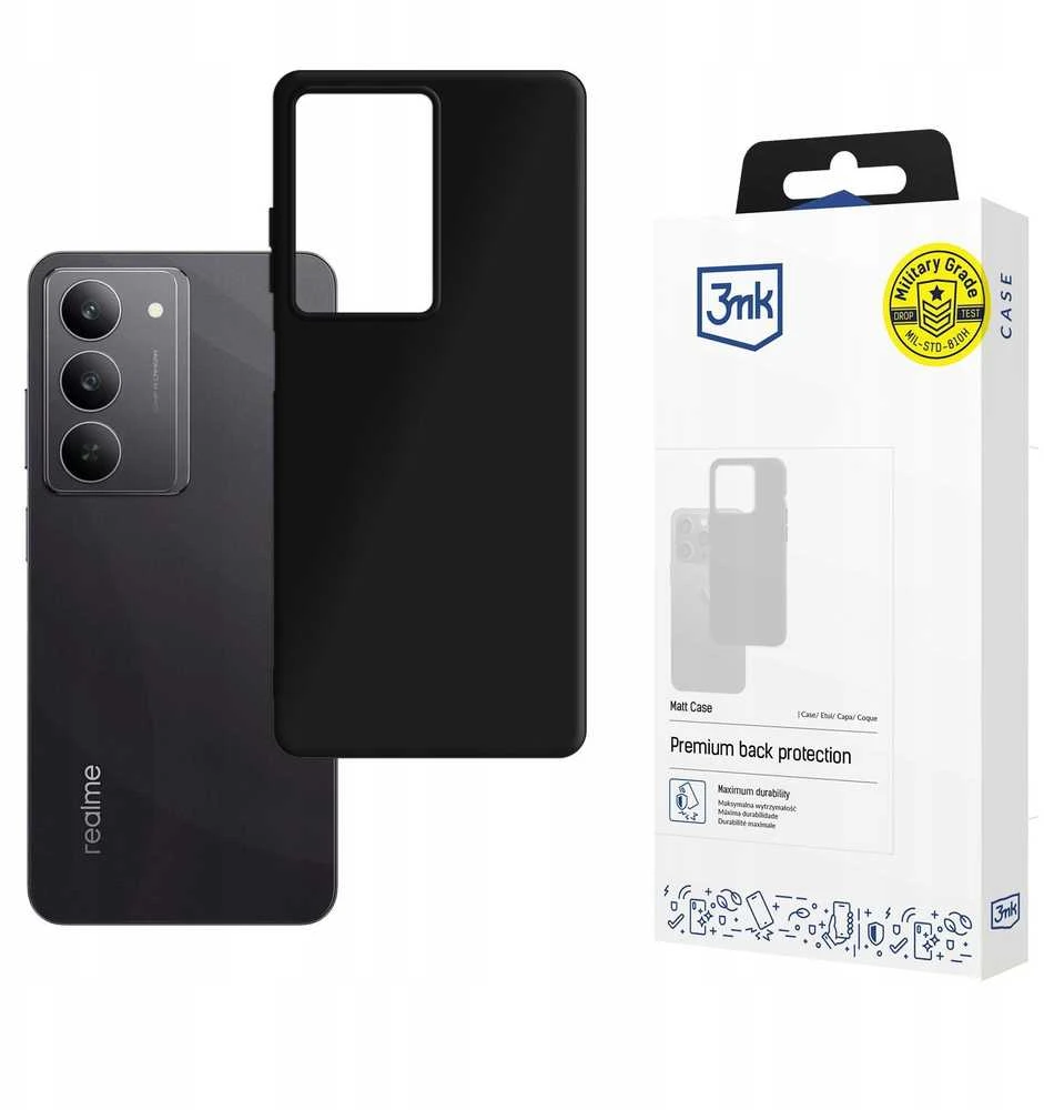 Dėklas 3mk Matt Case for Realme 14x - juodas
