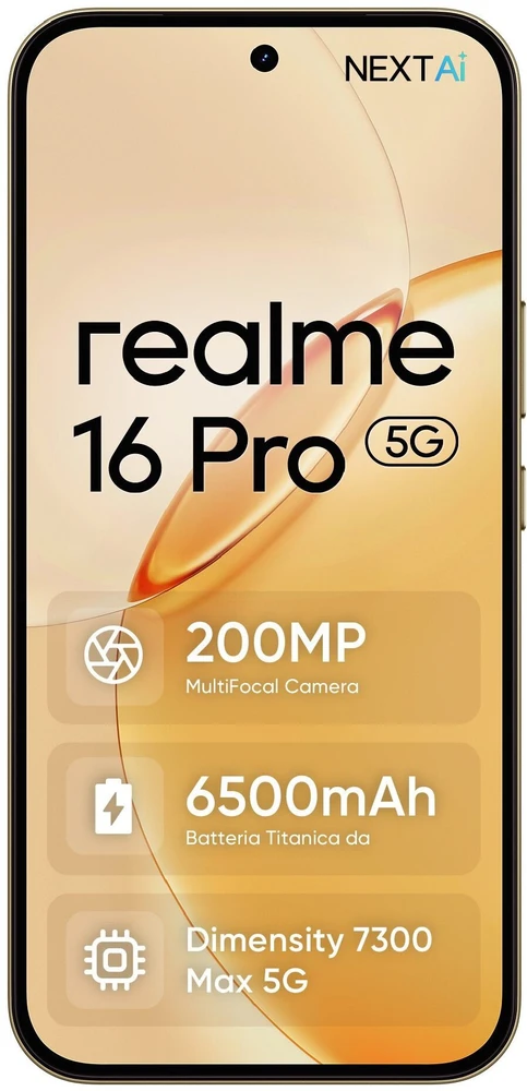 Išmanusis telefonas REALME 16 Pro 5G 8/256GB Master Gold