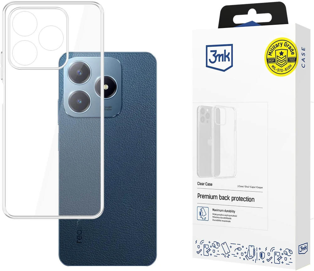 3mk skaidrus dėklas, skirtas Realme C63 – skaidrus