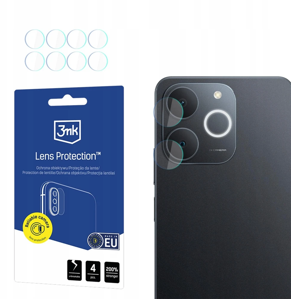 3mk objektyvo apsaugos kameros stiklas, skirtas „Realme Note 70T“