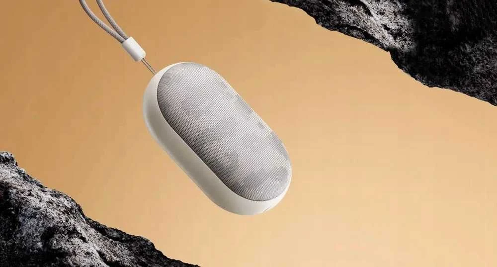 Realme mėlynos spalvos bluetooth garsiakalbis USB-C pilkas