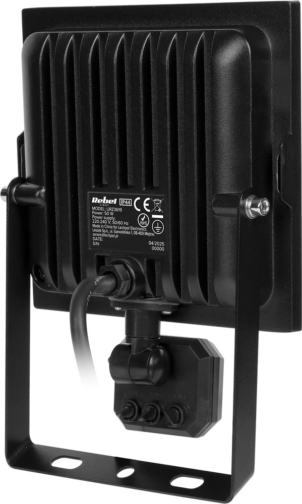 Reflektor „Rebel“ 50 W LED prožektorius su judesio ir prieblandos jutikliu, 6500 K