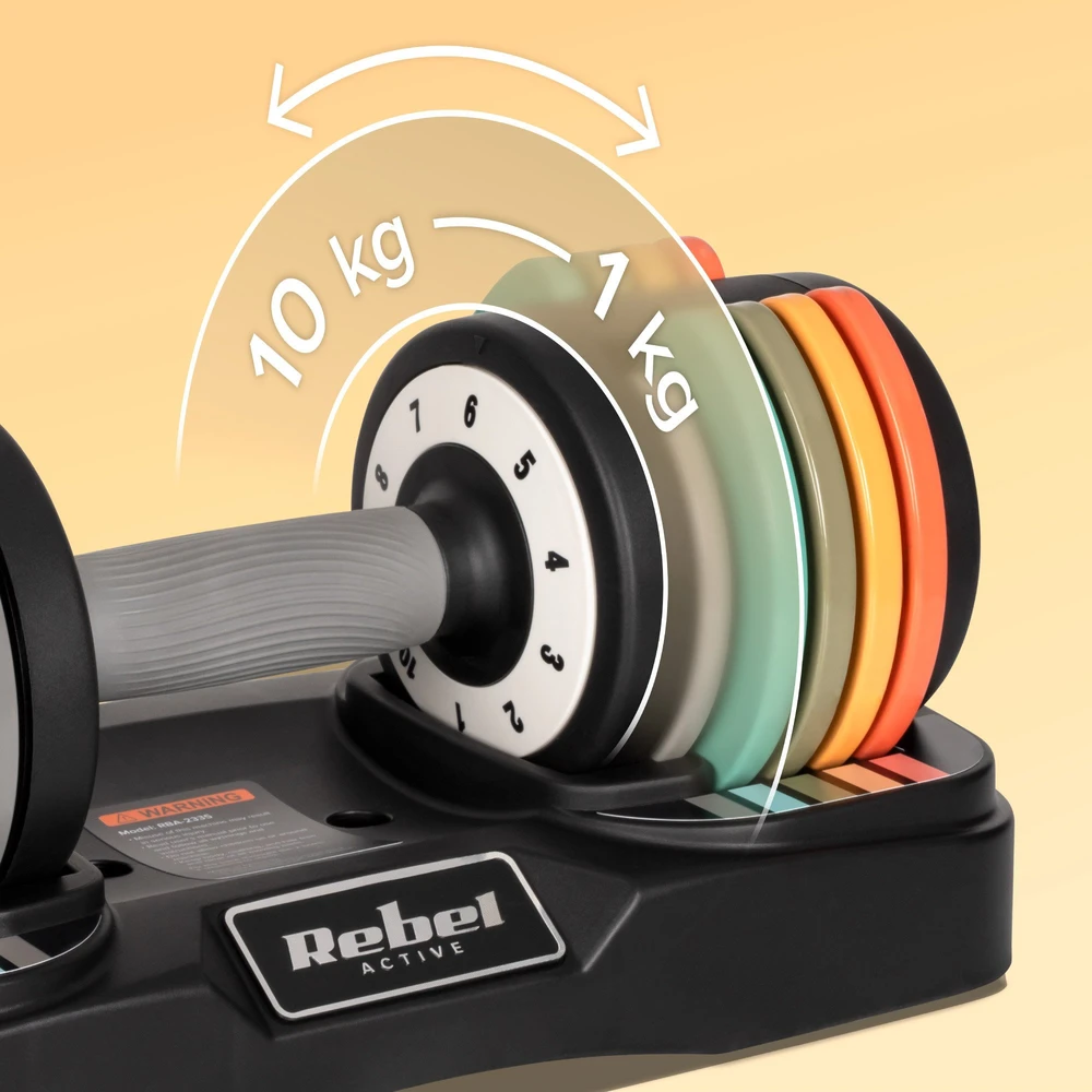 REBEL ACTIVE automatiniai ketaus hanteliai 2 x 10 kg RBA2335